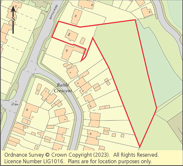 Lot: 73 - LAND WITH OUTLINE PLANNING CONSENT FOR TEN DWELLINGS - 
